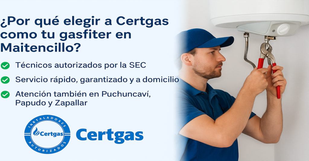 Equipo técnico gasfiter certificado SEC en acción