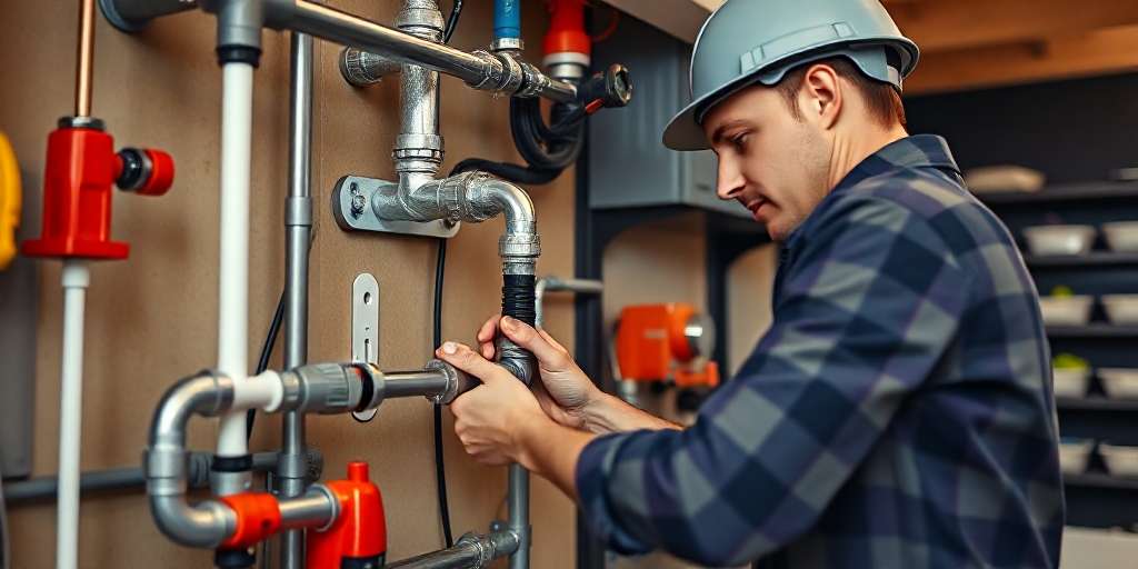 Gasfiter certificado en Quilpué realizando instalación de cañerías de gas con herramientas profesionales