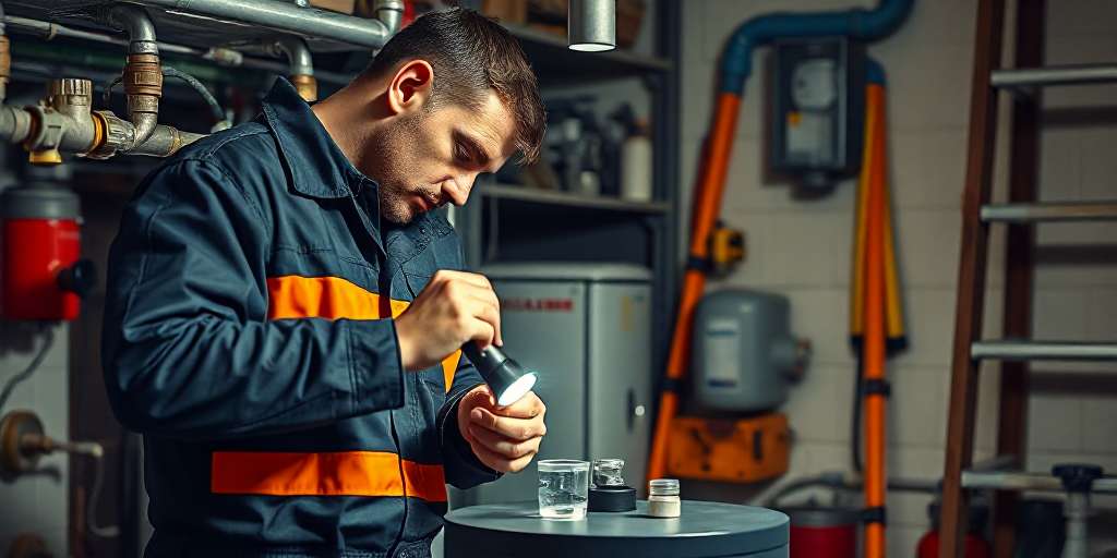 en Viña del Mar 4 Técnico gasfiter en Viña del Mar realizando mantenimiento de calefont y reparación de instalaciones de agua